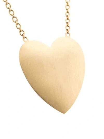 IRENE NEUWIRTH 18KT YELLOW GOLD EXTRA LARGE FLAT GOLD HEART NECKLACE - 金色