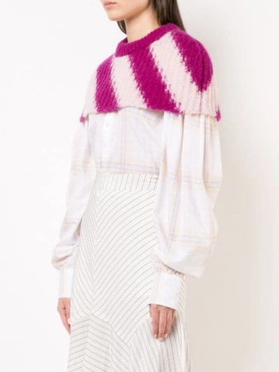Shop Calvin Klein 205w39nyc Knitted Collar In Pink