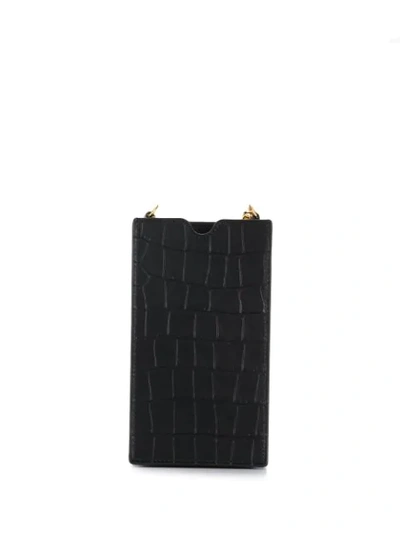 Shop Alexander Mcqueen Phone Chain Wallet In Black