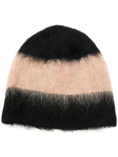 Shop Alexander Wang T T By Alexander Wang Striped Beanie - Black