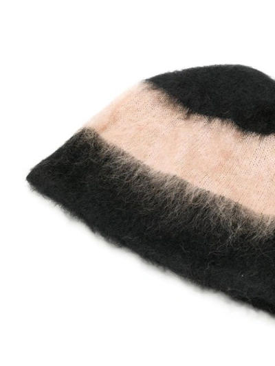 Shop Alexander Wang T T By Alexander Wang Striped Beanie - Black