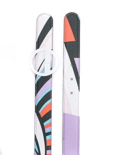 EMILIO PUCCI GEOMETRIC PRINT BELT - 紫色