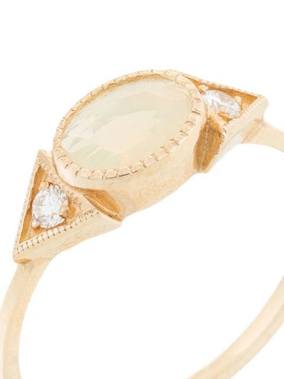 Shop Jennie Kwon Diamond Embellished Ring In Gold