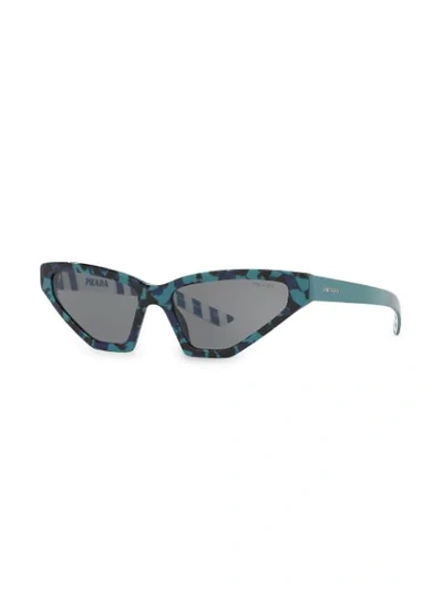 Shop Prada Disguise Camouflage Sunglasses In Green