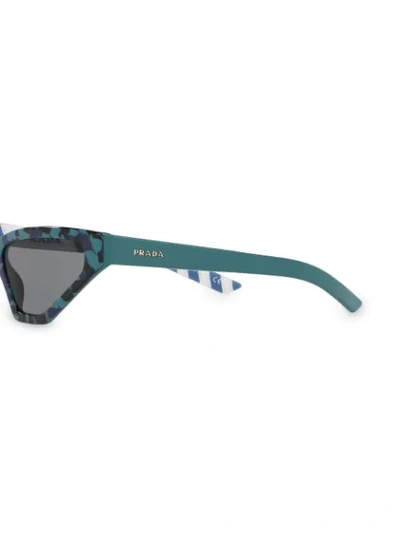 Shop Prada Disguise Camouflage Sunglasses In Green