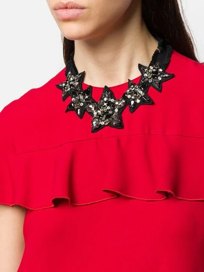 Shop Red Valentino Multi Star Necklace In Black