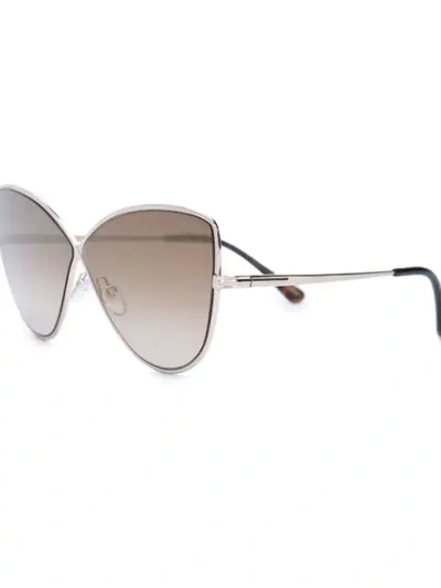 Shop Tom Ford Elise Butterfly Style Sunglasses In Neutrals