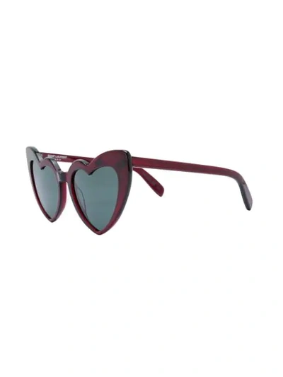 Shop Saint Laurent Sl18 Loulou Sunglasses In Brown
