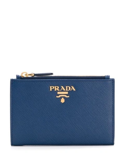 Shop Prada Portemonnaie Mit Logo In Blue