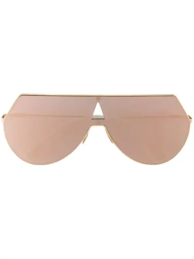 Shop Fendi Eyeline Shield Sunglasses In Pink