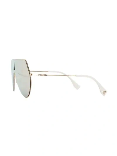 Shop Fendi Eyeline Shield Sunglasses In Pink