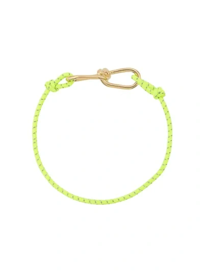 Shop Annelise Michelson Small Wire Cord Bracelet In Yellow