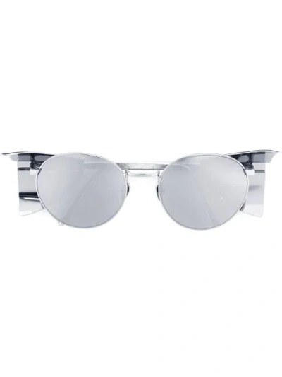 Shop Linda Farrow '300' Sunglasses In Metallic