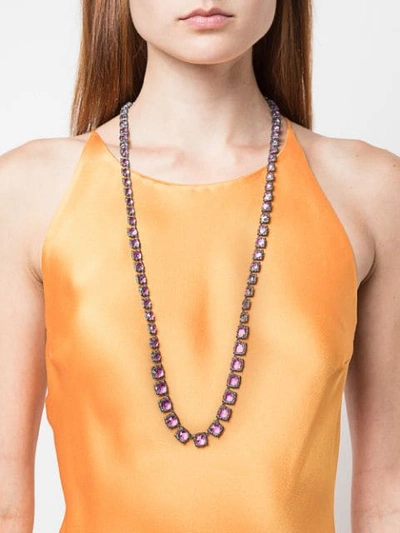 Shop Larkspur & Hawk Bella Foil Long Necklace In Metallic