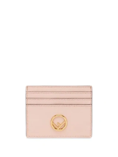 Shop Fendi Ff Logo Card Holder In Pink