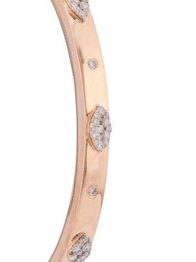 Shop Sara Weinstock 18kt Rose Gold Small Reverie Pear Marquis Diamond Oval Bangle In Metallic