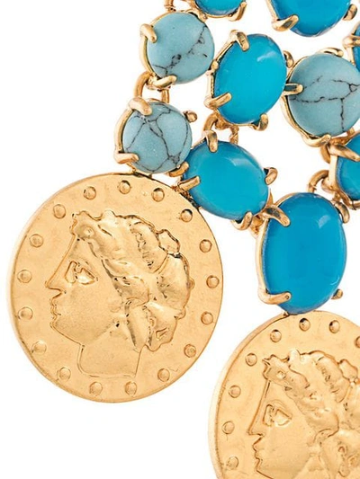 Shop Tory Burch Articulated Coin Earrings In Gold