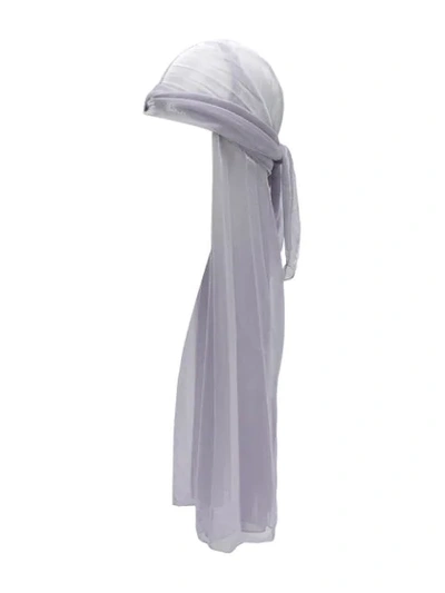 Shop Atu Body Couture Large Scarf Head Wrap In Silver