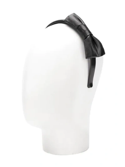 Shop Prada Bow Detail Hairband In Black