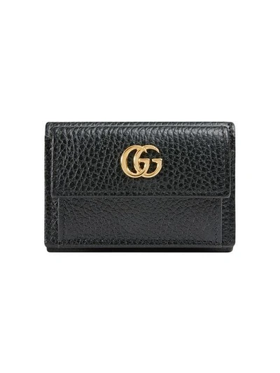 Shop Gucci Gg Mermont Leather Wallet - Black