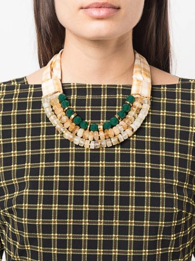 Shop Lizzie Fortunato Picnic Necklace In Yellow
