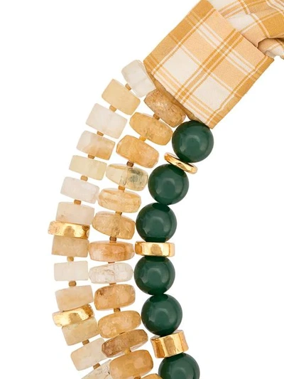 Shop Lizzie Fortunato Picnic Necklace In Yellow
