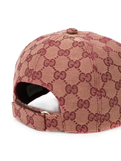 Shop Gucci Gg Logo Baseball Cap In Red