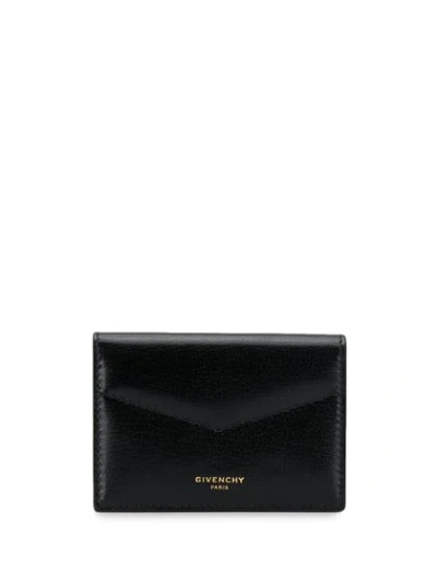 Shop Givenchy Snap Closure Wallet In Black