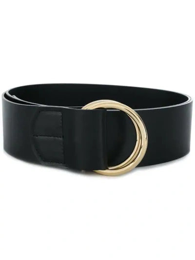 Shop Rochas Double Ring Belt In Black