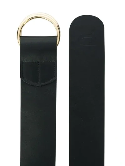 Shop Rochas Double Ring Belt In Black