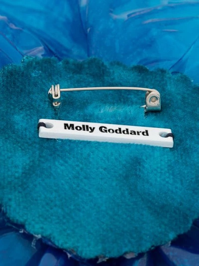 Shop Molly Goddard Oversized Flower Brooch In Blue