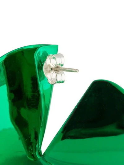 Shop Gaviria Fortune Cookie Earrings In Green