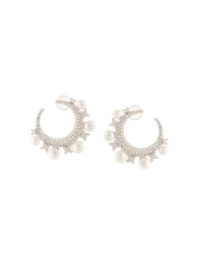 Shop Apm Monaco Verzierte Ohrringe In Mondform - Silber In Silver