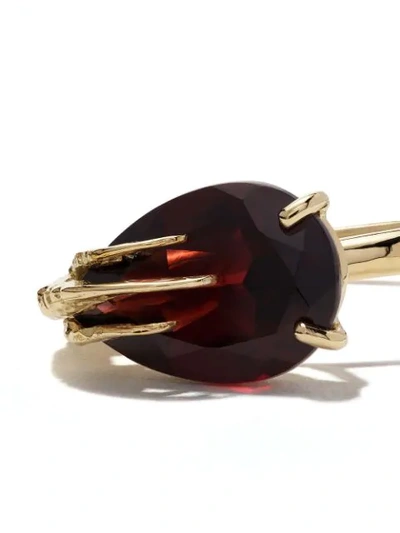 Shop Wouters & Hendrix Gold 18kt Gold Claw Garnet Ring In Yellow Gold