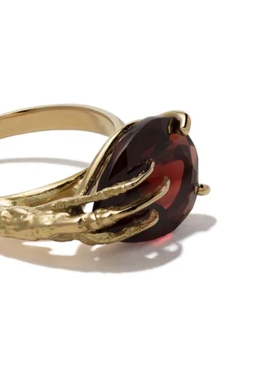 Shop Wouters & Hendrix Gold 18kt Gold Claw Garnet Ring In Yellow Gold