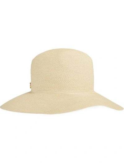 Shop Gucci Papier Wide Brim Hat In Neutrals