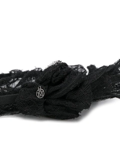 Shop Maison Michel Lace Veil Headband In Black