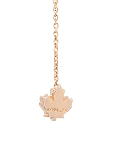 Shop Dsquared2 Maple Leaf Earrings In Metallic