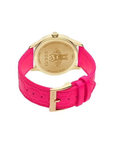 Shop Gucci G-timeless Watch, 38mm In 9573 Pink