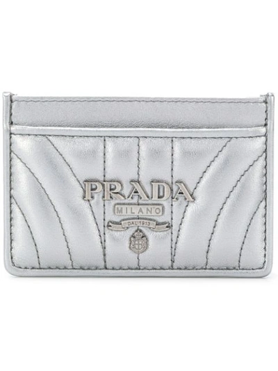 Shop Prada Metallic Logo Cardholder