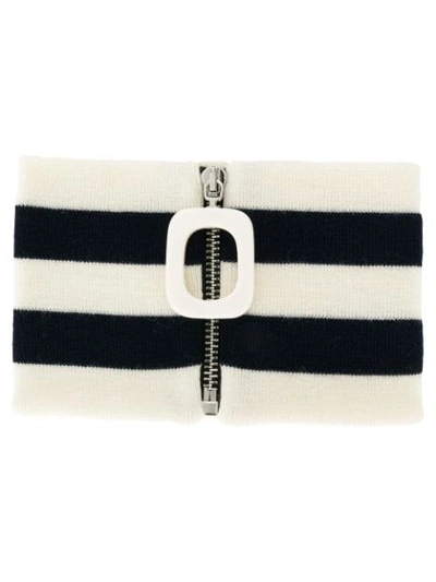 Shop Jw Anderson Zipped Neckband In White