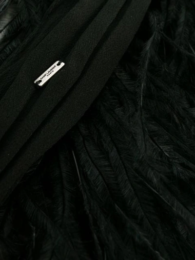 Shop Saint Laurent Embellished Neck Scarf In Black