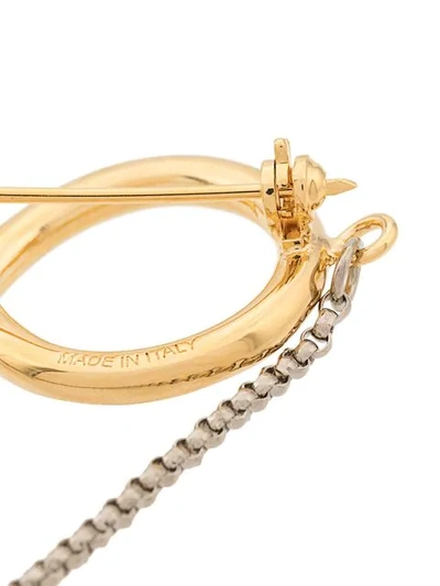 Shop Jw Anderson Twisted Brooch - Gold