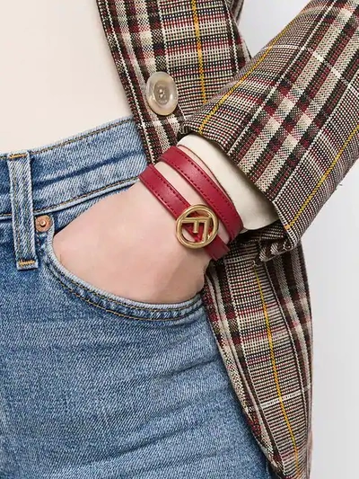 Shop Fendi F Is  Bracelet In Red