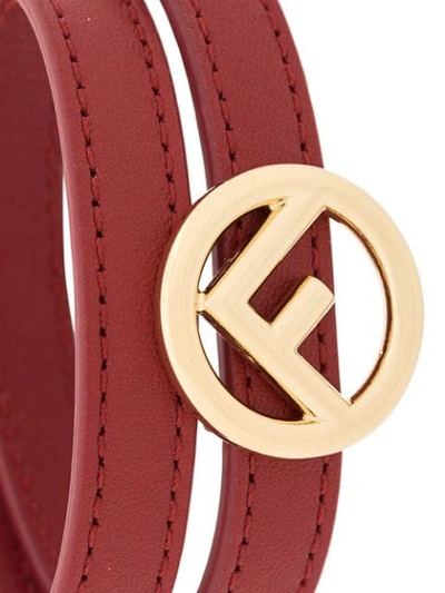 Shop Fendi F Is  Bracelet In Red