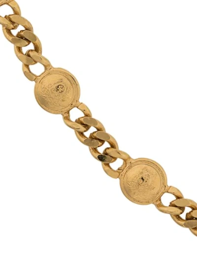 Shop Versace Medusa Motif Chain Bracelet In Gold