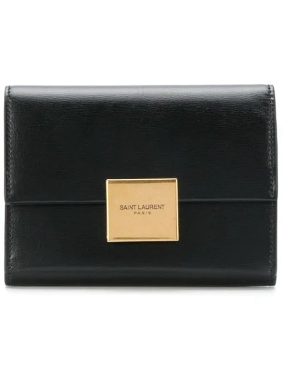 Shop Saint Laurent Bellechasse Small Envelope Wallet - Black