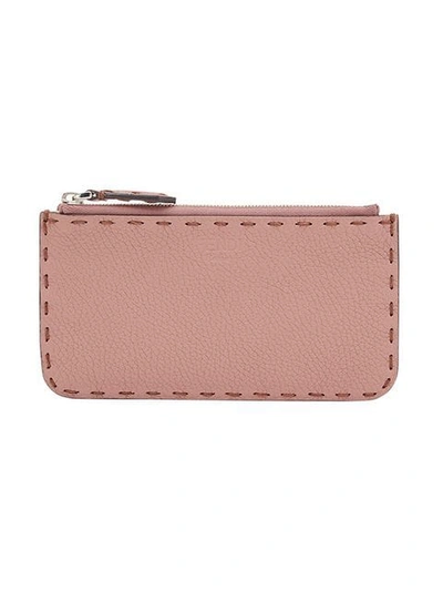 Shop Fendi Selleria Zipped Wallet - Pink