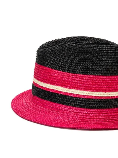 PRADA WOVEN FEDORA - 黑色