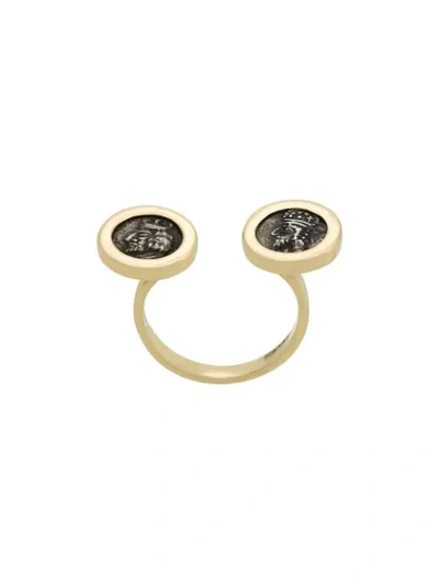 Shop Dubini Kings Of Persis Coin 18kt Gold Ring In Metallic